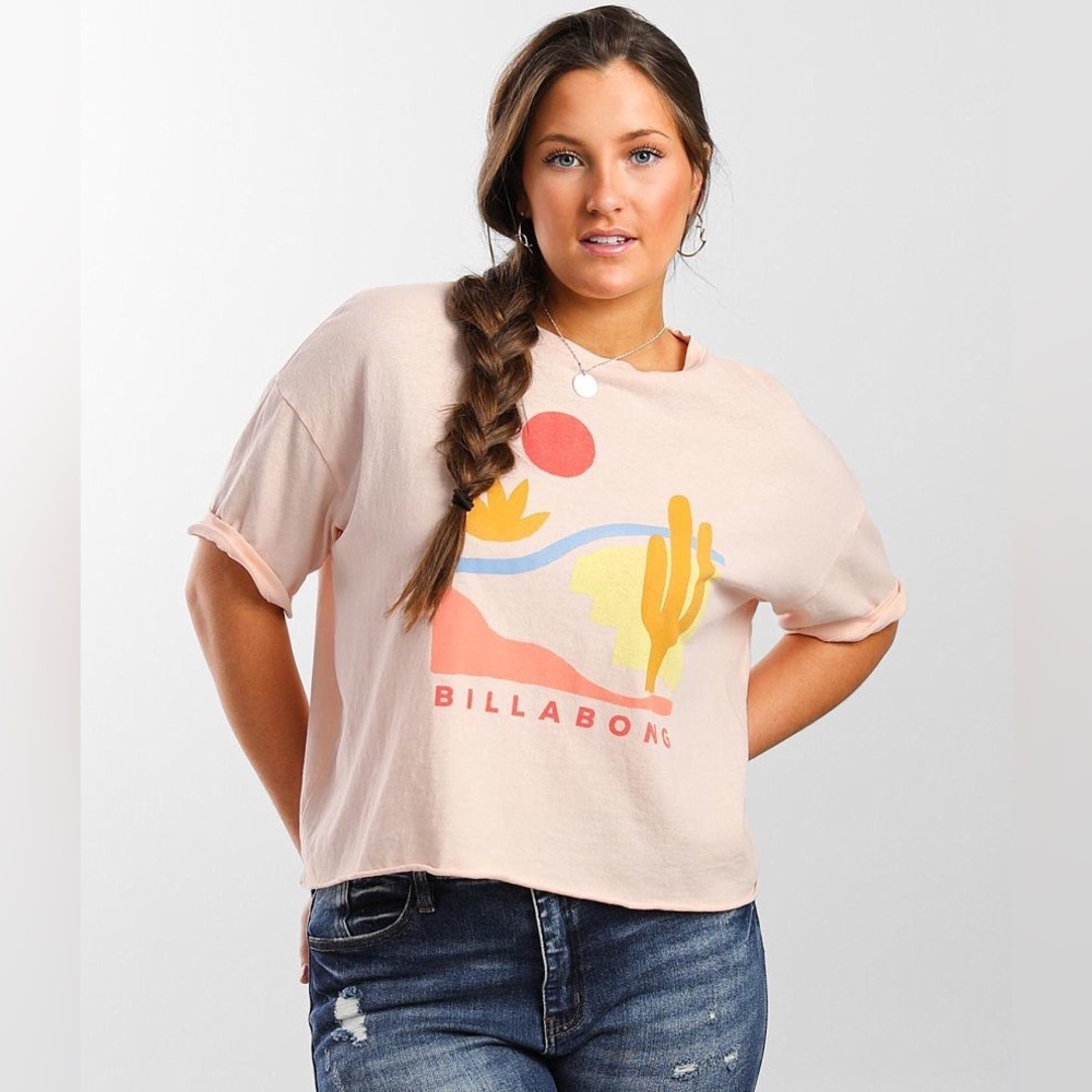 Billabong Only Today T-Shirt In Just Peachy Crop Tee
